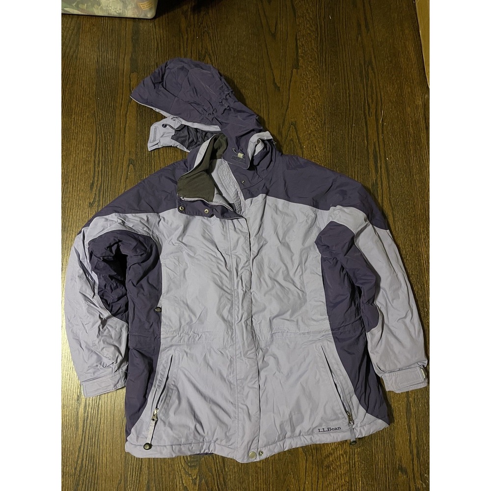 Vintage LL Bean North Ski Insulated Parka Jacket Coat Purple XL Heavy Snowboard